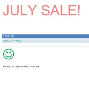 **2 FOR $25 WITH 😊 ONLY! **
